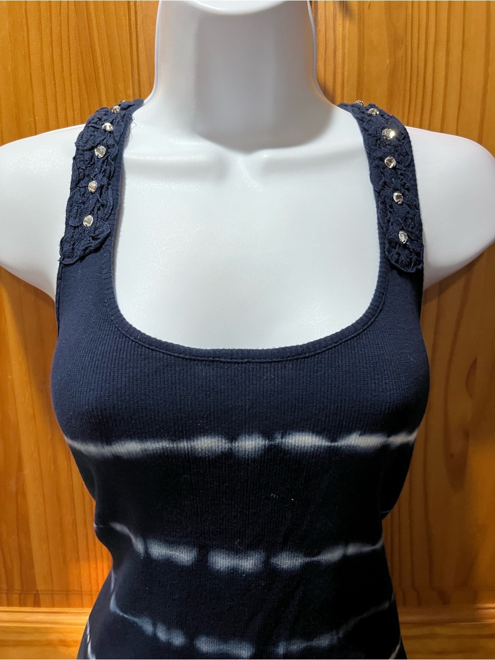 Venus Lace & Rhinestone Racerback Tank Top - Picture 4 of 13
